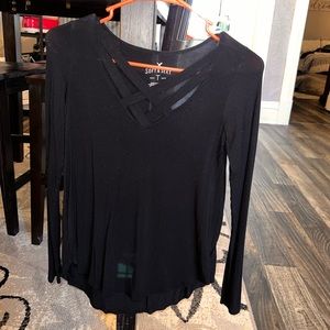 Cross v neck long sleeve